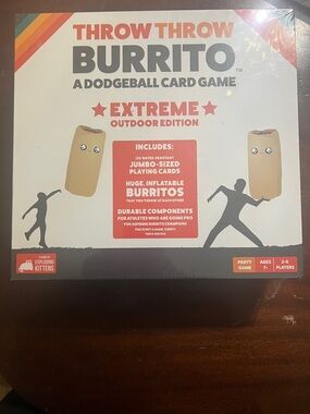 New Sealed Throw Throw Burrito Extreme Outdoor Edition Game by Exploding Kittens